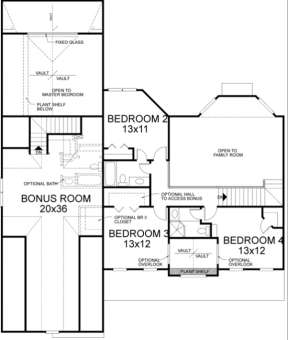 Second Floor for House Plan #036-00123