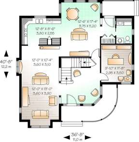 Floorplan 1 for House Plan #034-00919