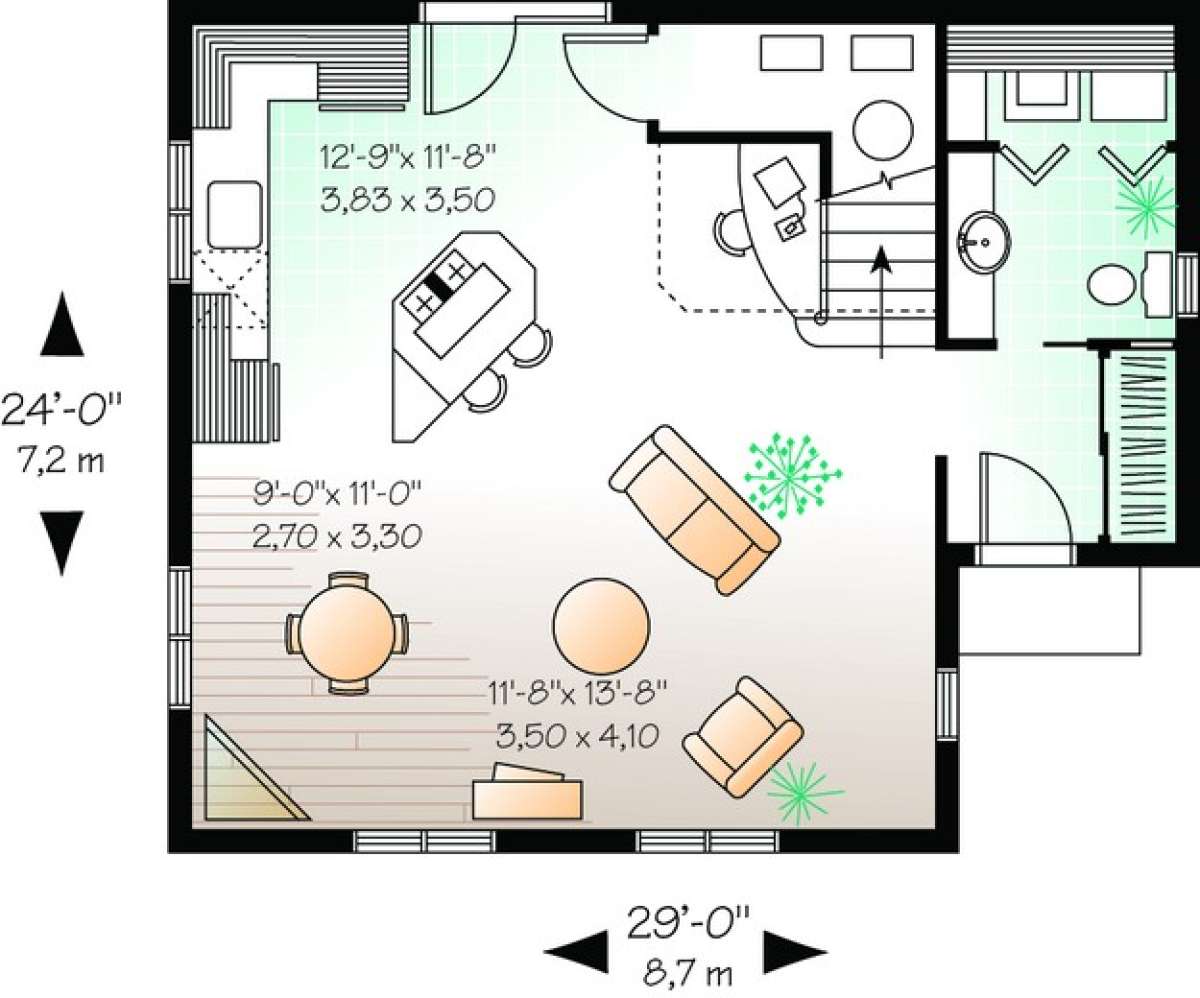 Floorplan 1 for House Plan #034-00920