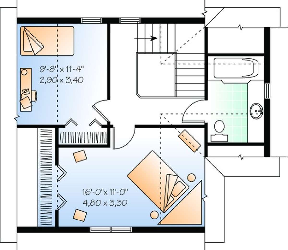 Floorplan 2 for House Plan #034-00920