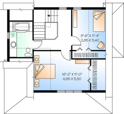 Floorplan 2 for House Plan #034-00921
