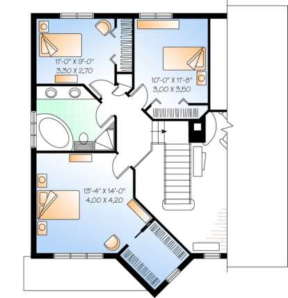 Floorplan 2 for House Plan #034-00924