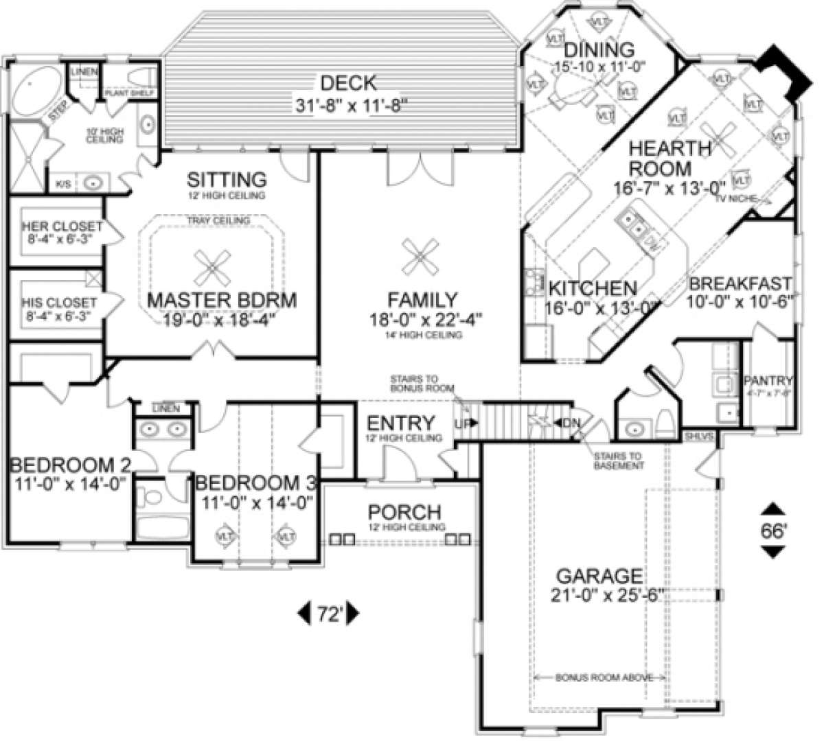 Floorplan for House Plan #036-00124