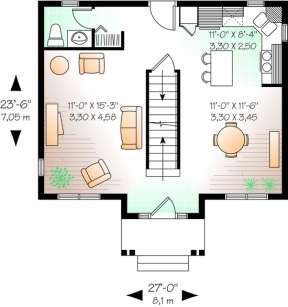 Floorplan 1 for House Plan #034-00929