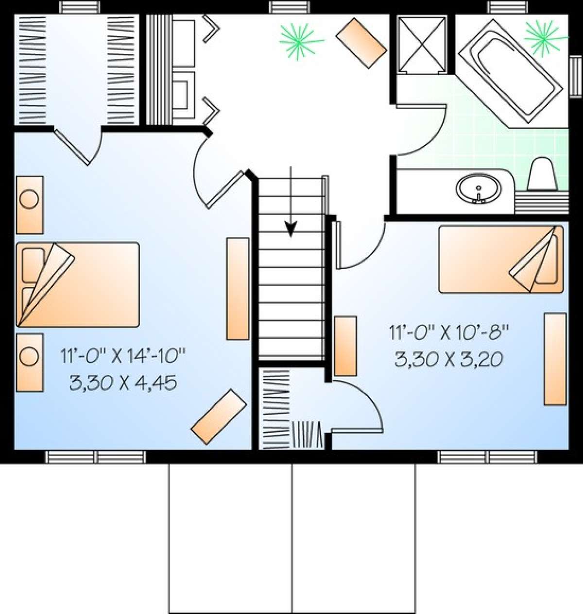 Floorplan 2 for House Plan #034-00929