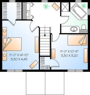 Floorplan 2 for House Plan #034-00929