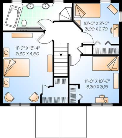 Floorplan 2 for House Plan #034-00930