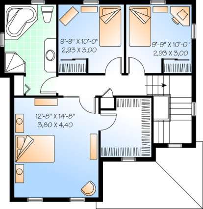 Floorplan 2 for House Plan #034-00932