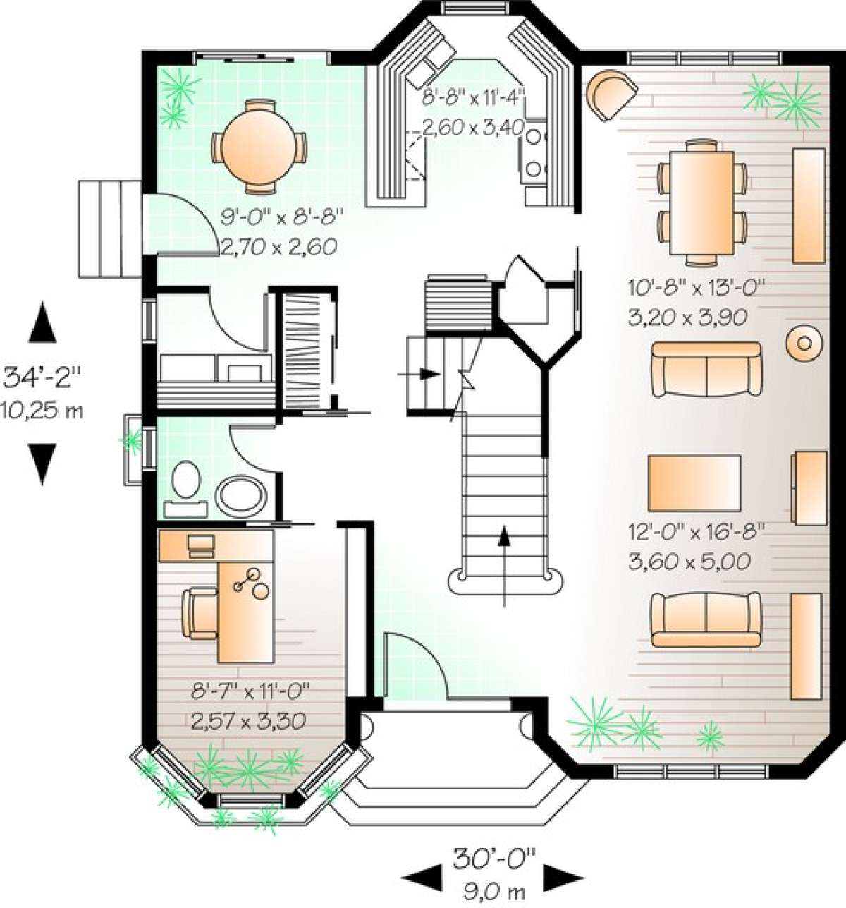 Floorplan 1 for House Plan #034-00935