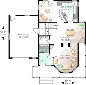 Floorplan 1 for House Plan #034-00937