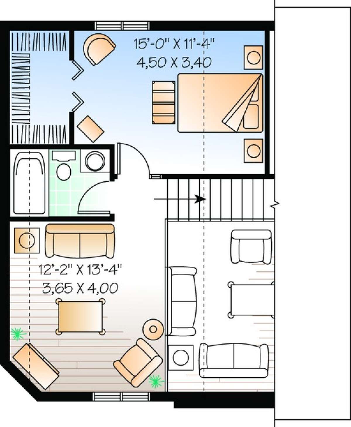 Floorplan 2 for House Plan #034-00940