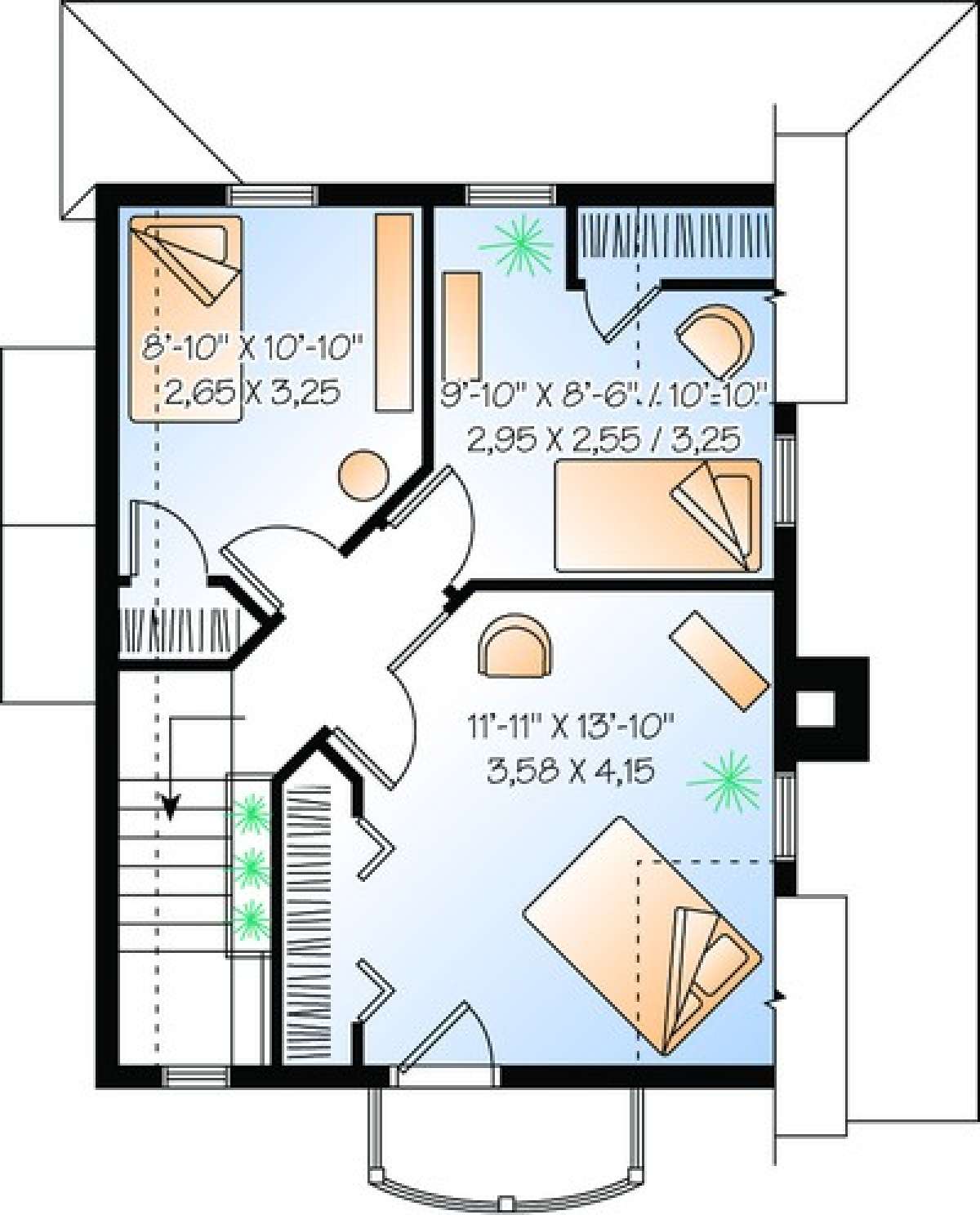 Floorplan 2 for House Plan #034-00943