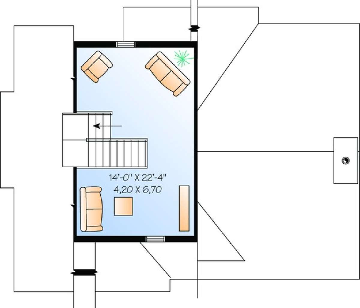 Floorplan 3 for House Plan #034-00945