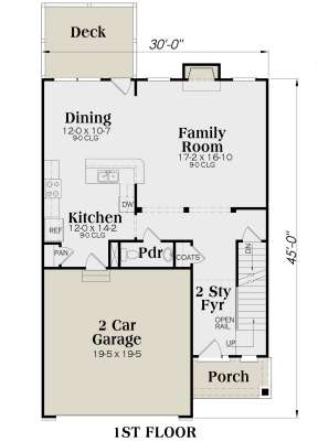 Main Floor for House Plan #009-00095