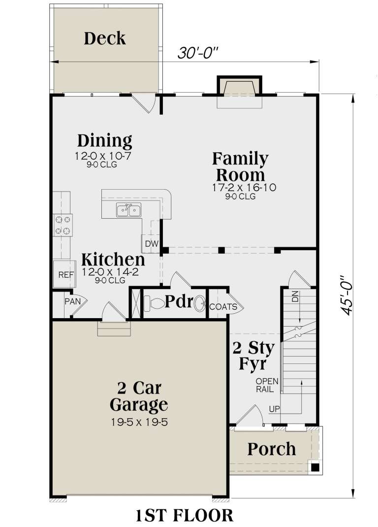 House Plan House Plan #112 Drawing 1