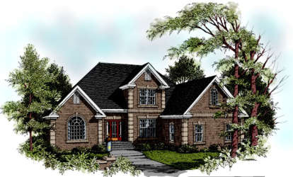 4 Bed, 3 Bath, 2601 Square Foot House Plan - #036-00126