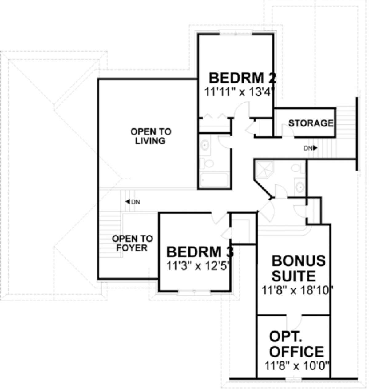 Second Floor for House Plan #036-00126