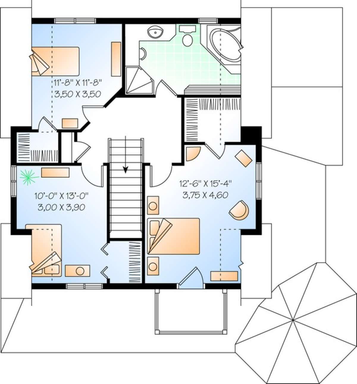 Floorplan 2 for House Plan #034-00953