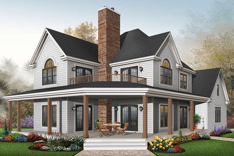 Country House Plan #034-00954 Elevation Photo