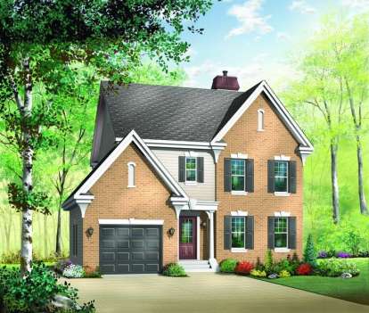 European House Plan #034-00955 Elevation Photo