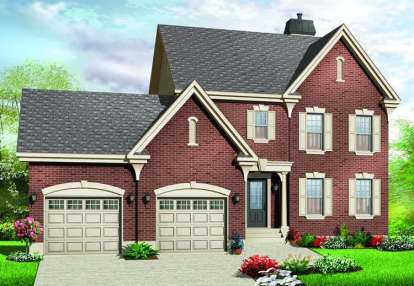 European House Plan #034-00956 Elevation Photo