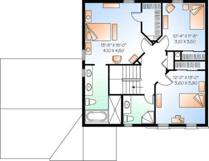 Floorplan 2 for House Plan #034-00956