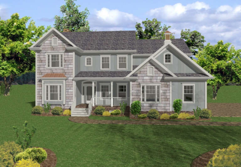 Traditional House Plan #036-00127 Elevation Photo