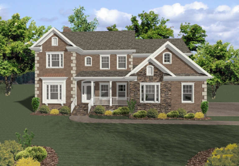 Traditional House Plan #036-00128 Elevation Photo