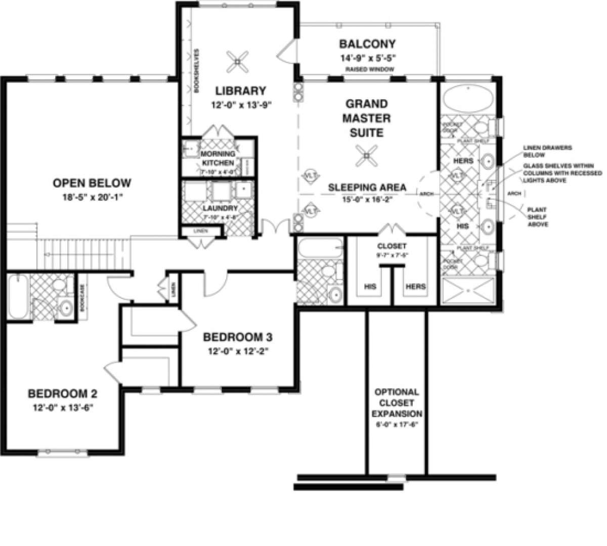 Second Floor for House Plan #036-00128