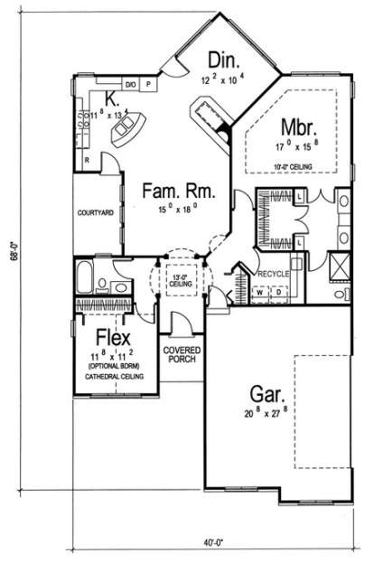 Floorplan 1 for House Plan #963-00031