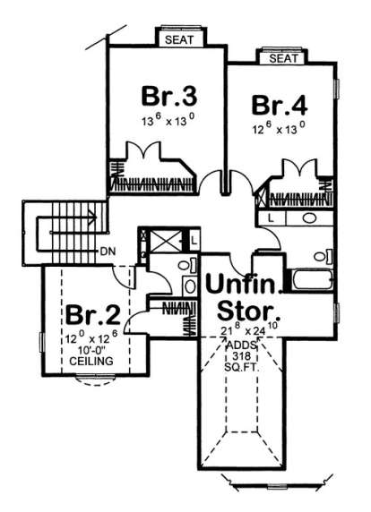 Second Floor for House Plan #963-00039