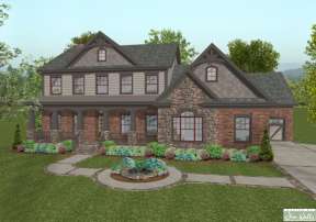 Craftsman House Plan #036-00129 Elevation Photo