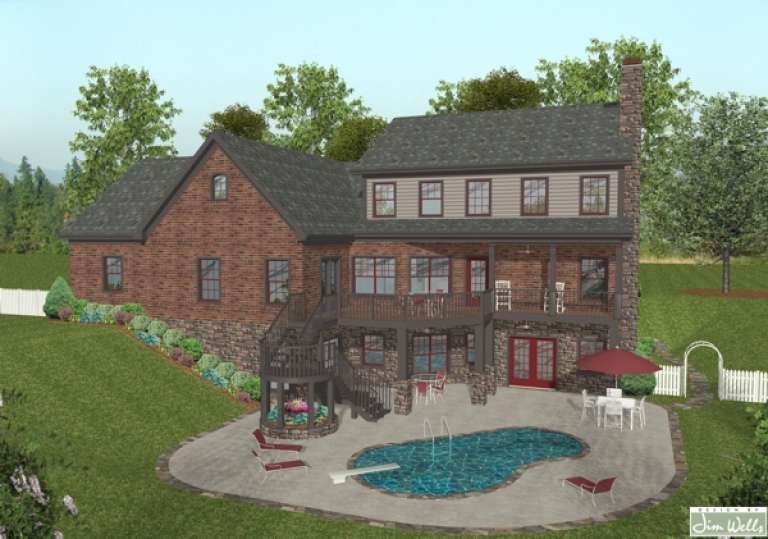 Craftsman House Plan #036-00129 Elevation Photo