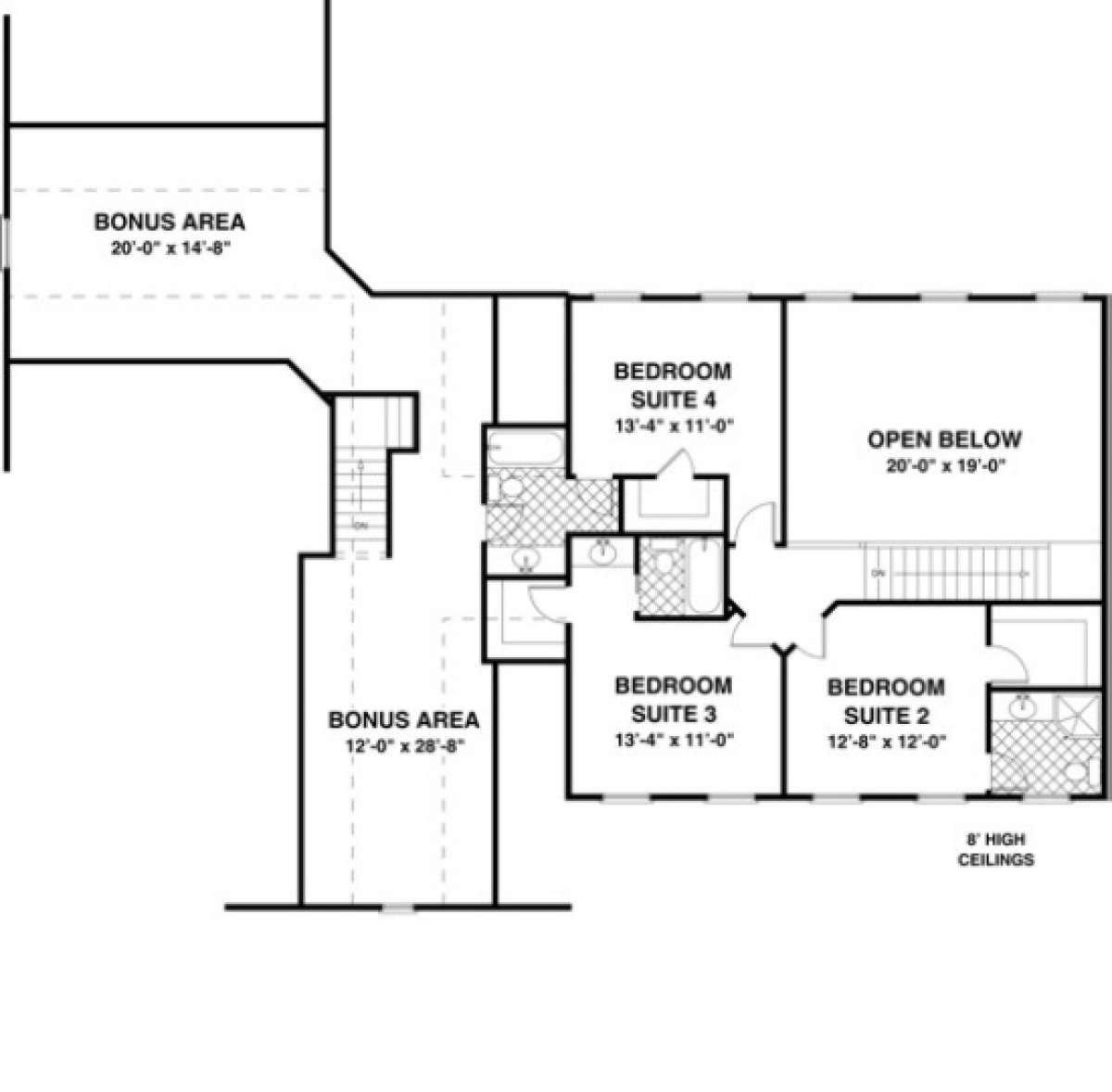 Second Floor for House Plan #036-00129