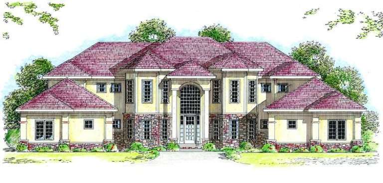 Luxury House Plan #963-00041 Elevation Photo