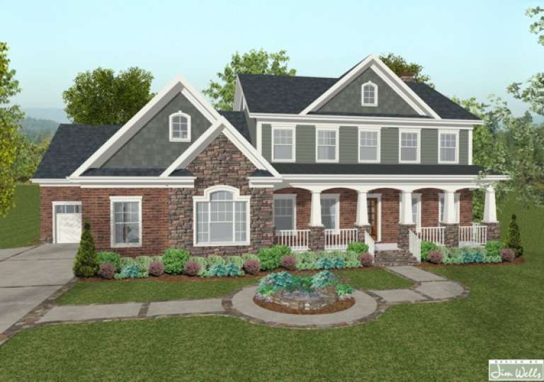 Craftsman House Plan #036-00130 Elevation Photo