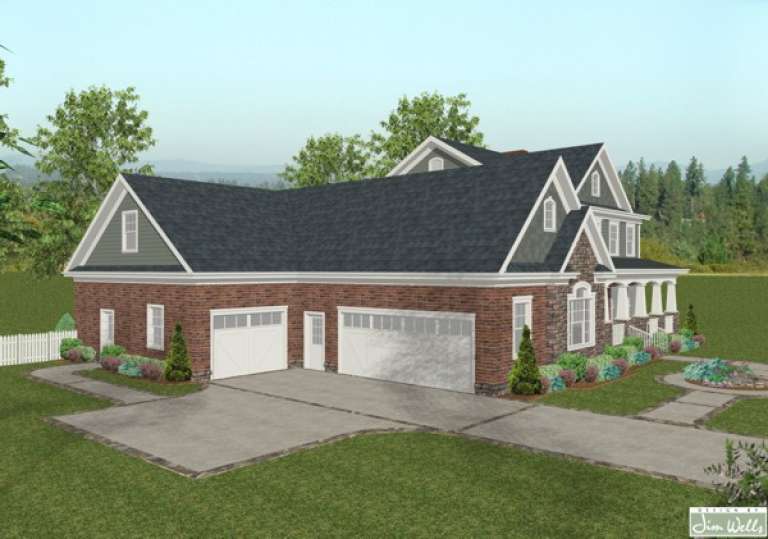 Craftsman House Plan #036-00130 Elevation Photo