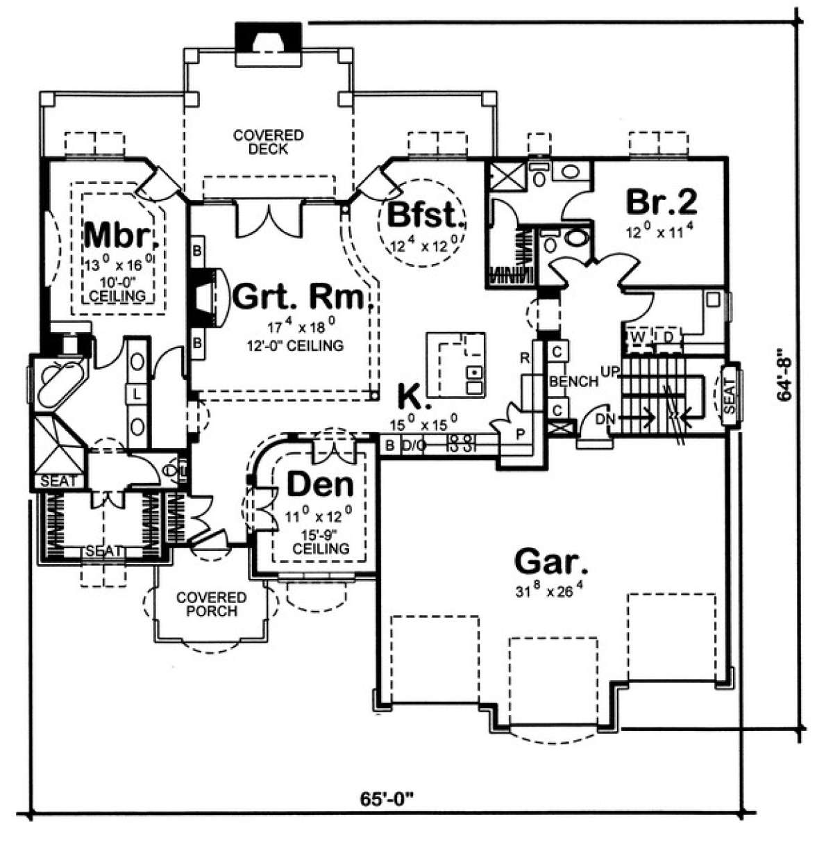 Floorplan 1 for House Plan #963-00054