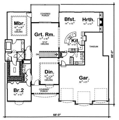 Floorplan 1 for House Plan #963-00055