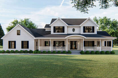 4 Bed, 3 Bath, 3153 Square Foot House Plan - #963-00057