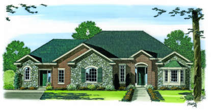 European House Plan #963-00059 Elevation Photo