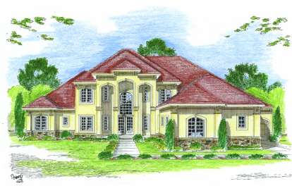 Mediterranean House Plan #963-00064 Elevation Photo