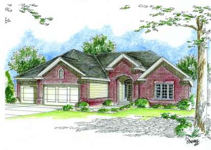 European House Plan #963-00065 Elevation Photo