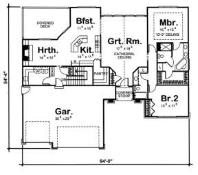 Floorplan 1 for House Plan #963-00065