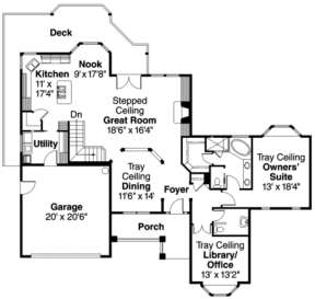 Floorplan 1 for House Plan #035-00339