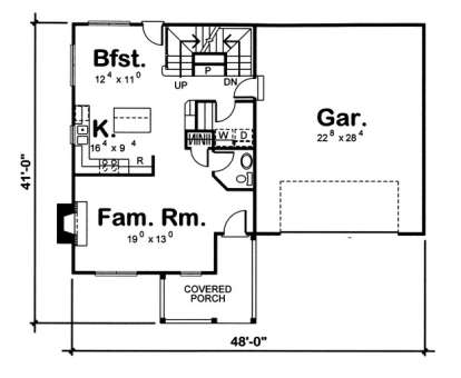 Floorplan 1 for House Plan #963-00074
