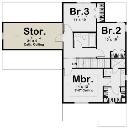 Second Floor for House Plan #963-00076