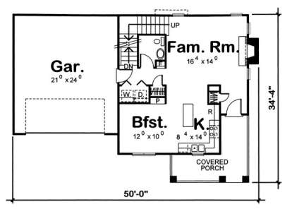 Floorplan 1 for House Plan #963-00077