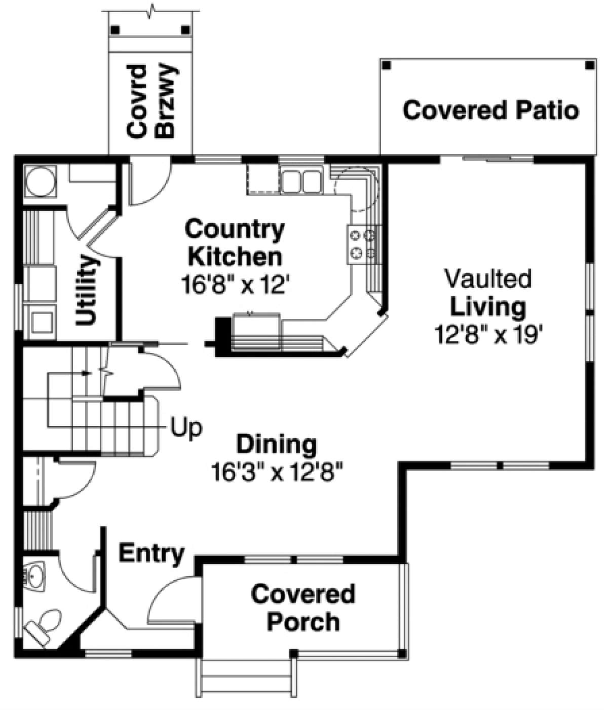 Floorplan 1 for House Plan #035-00340