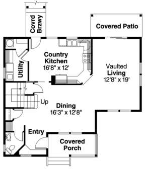 Floorplan 1 for House Plan #035-00340